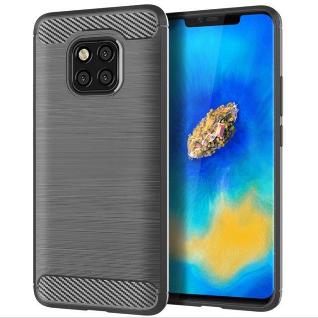 Huawei Mate 20 Pro | Etui CARBON Soft Case | Industrial Gray