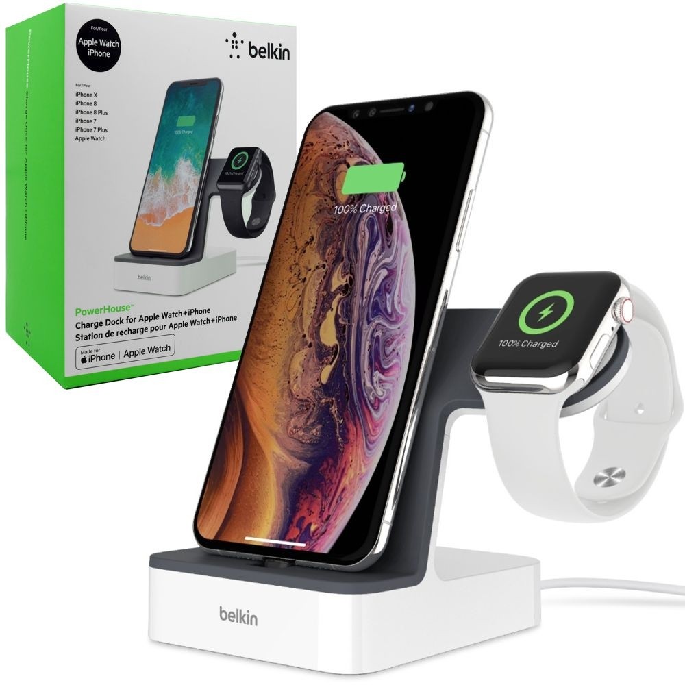 Belkin PowerHouse™ | Stacja Ładowarka Charge Dock Apple Watch iPhone | White