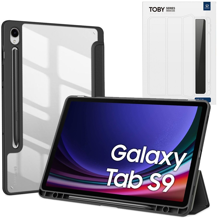 Stojące Etui DUX Crystal Case | Black do Samsung Galaxy Tab S9 11" X710/X716B