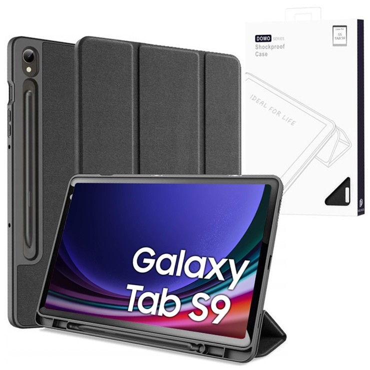 Zamykane Etui Dux Ducis Domo | Black do Samsung Galaxy Tab S9 11" X710/X716B