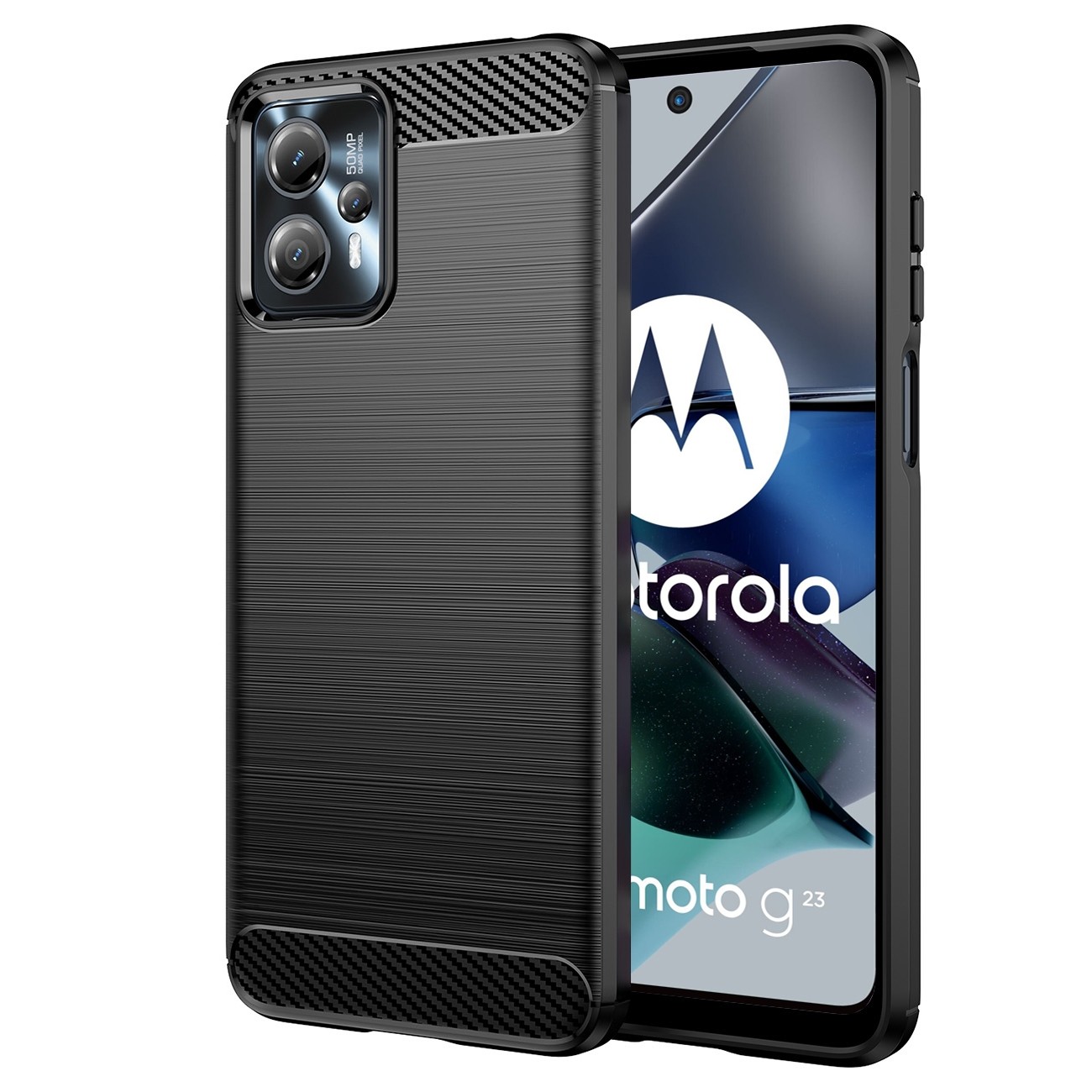 Etui CARBON Soft Case | Coal Black do Motorola Moto G23