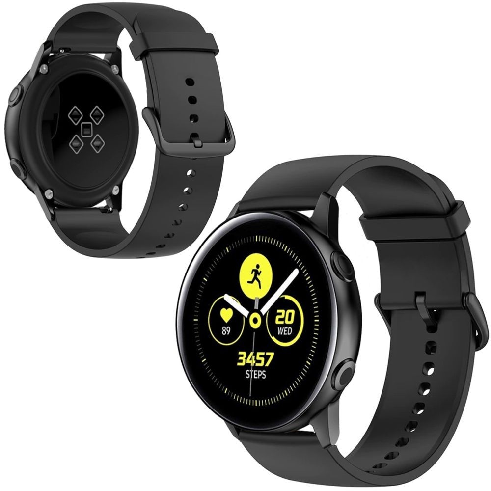 Pasek Silikonowy Strap Band | Czarny do Samsung Galaxy Watch Active2 40mm