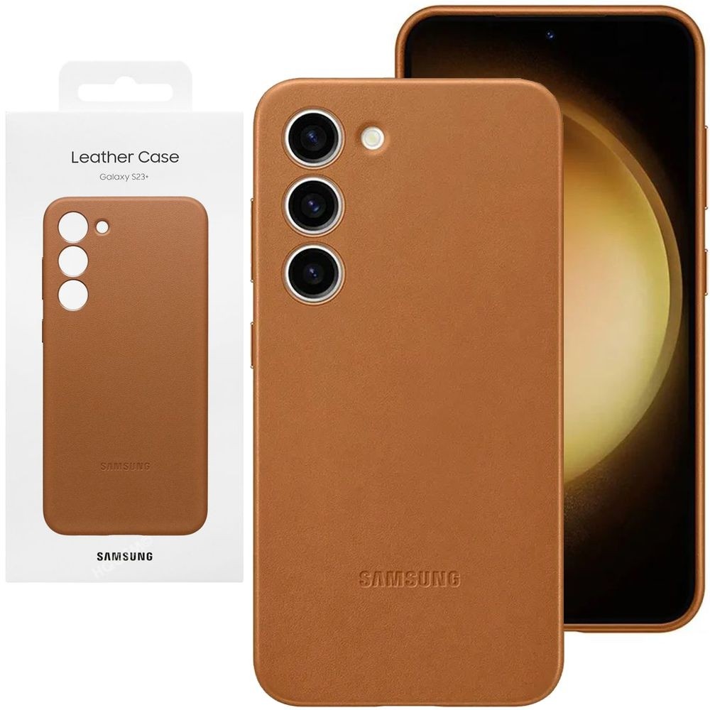 Oryginalne Etui Leather Case | Brązowe do Samsung Galaxy S23+ Plus