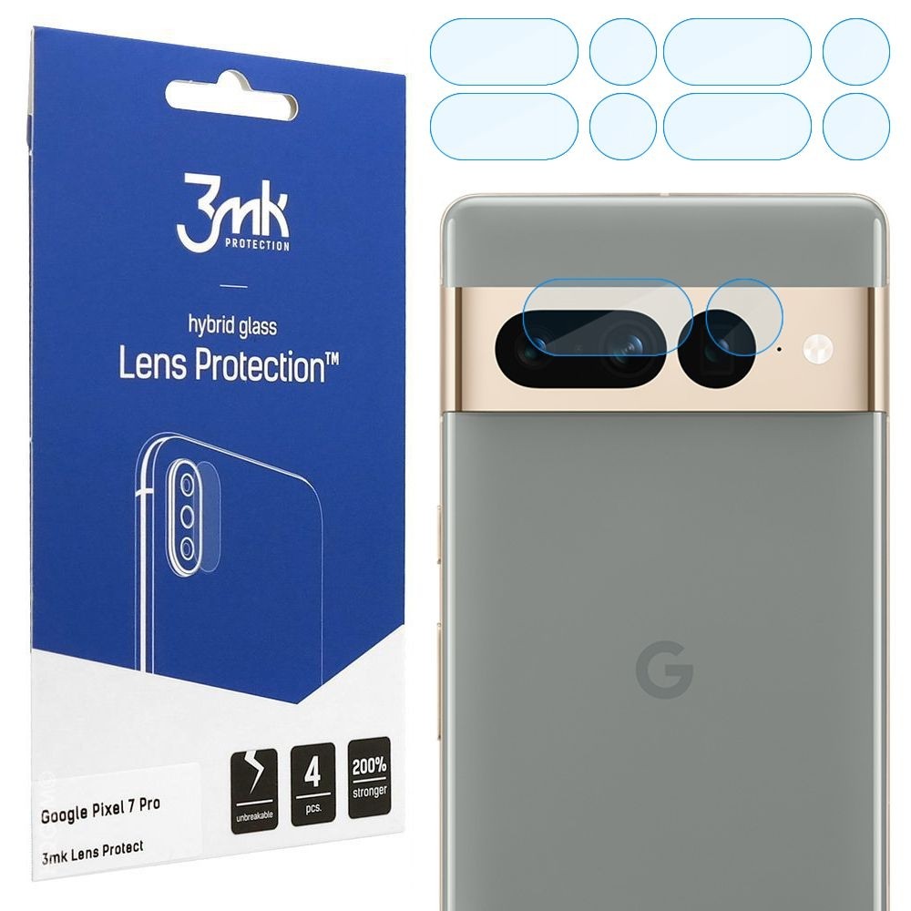 4x 3mk Lens Protection | Szkło Ochronne na Obiektyw Aparat do Google Pixel 7 Pro