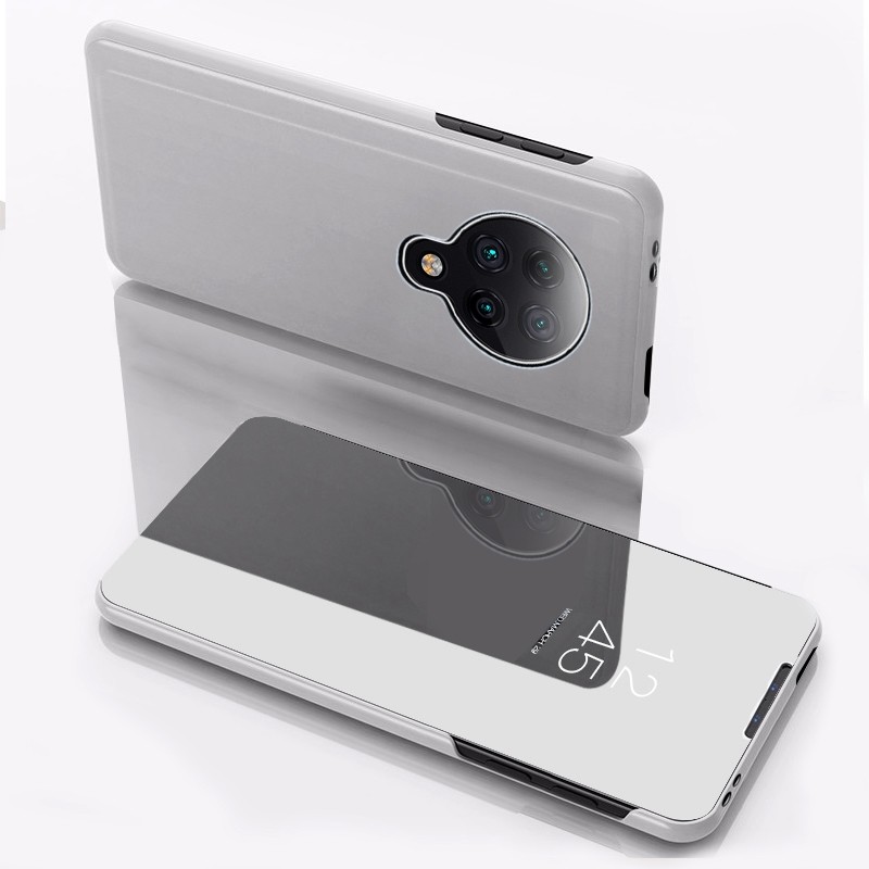 Inteligentne Etui Clear View Standing Cover | Silver do Xiaomi Poco F2 Pro