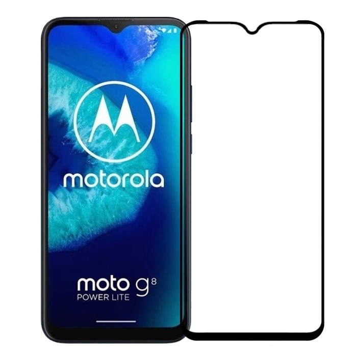 do Motorola MOTO G8 Power Lite | Szkło Hartowane 5D | CASE FRIENDLY | Full Glue