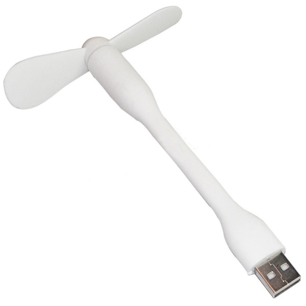 Silikonowy Wiatrak Wentylator na USB | Biały