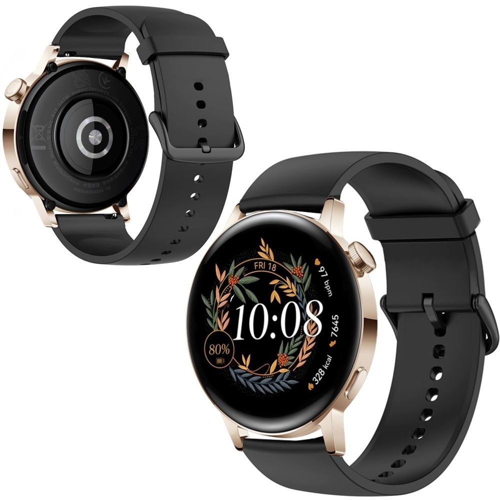Pasek Silikonowy | Czarny do Huawei Watch GT 3 42mm