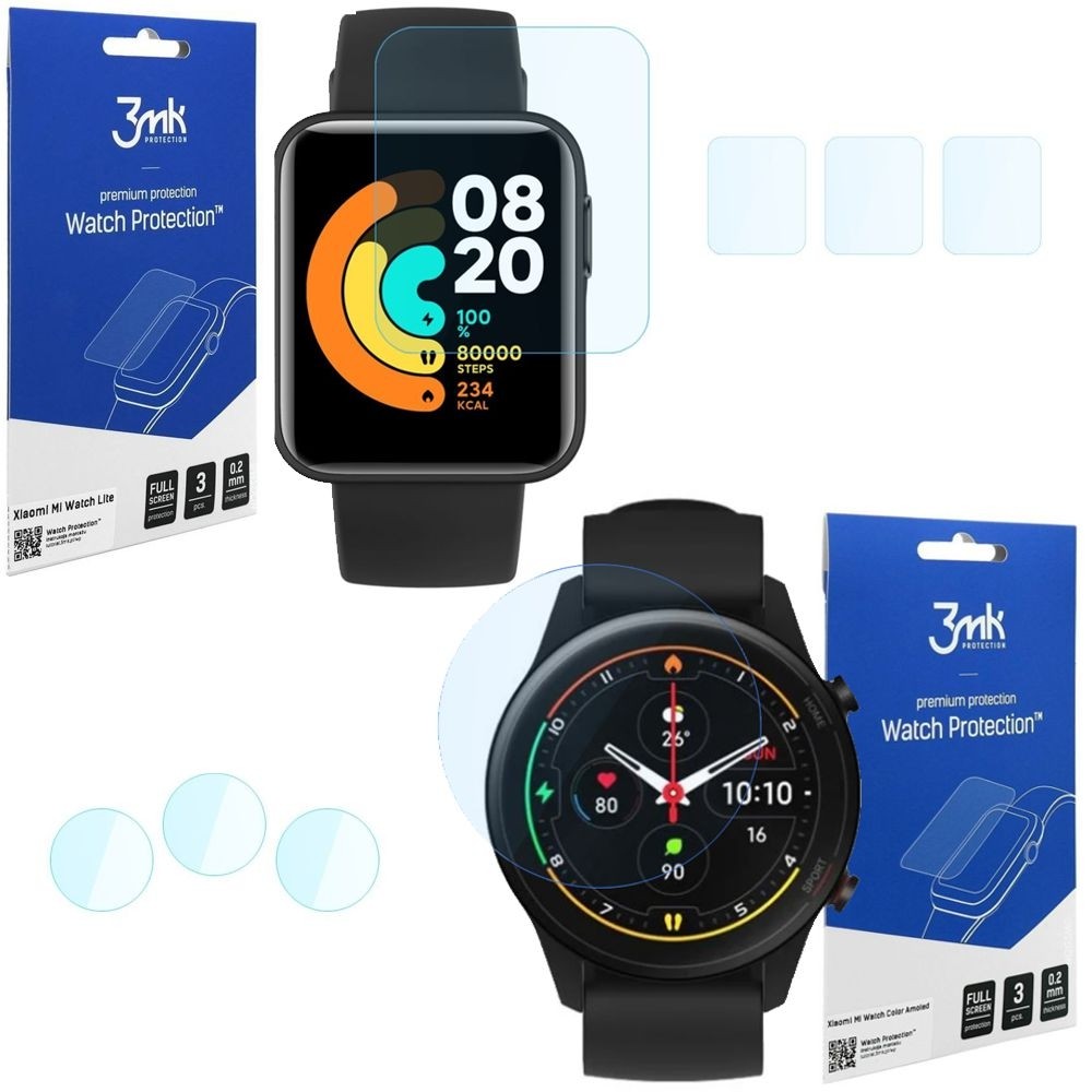 Folia Hybrydowa 3mk Watch Protection | 6 sztuk do Xiaomi Mi Watch i Xiaomi Mi Watch Lite