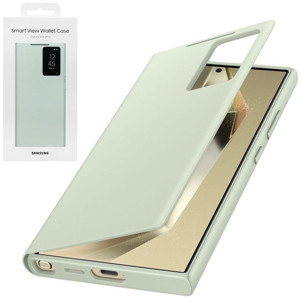 Oryginalne Etui Smart View Wallet Case | Zielone do Samsung Galaxy S24 Ultra