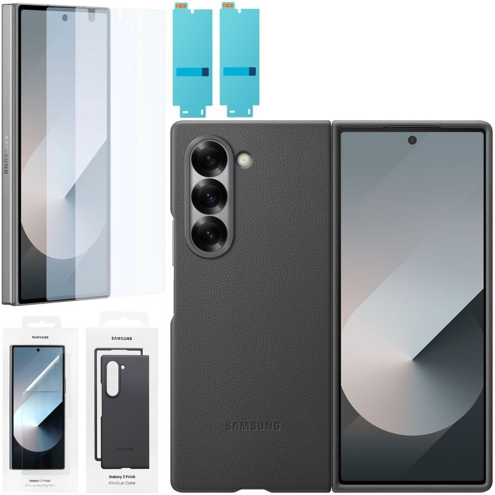 Oryginalne Etui Kindsuit Case | Szare + 2x FOLIA Anti-Reflecting do Samsung Galaxy Z Fold6