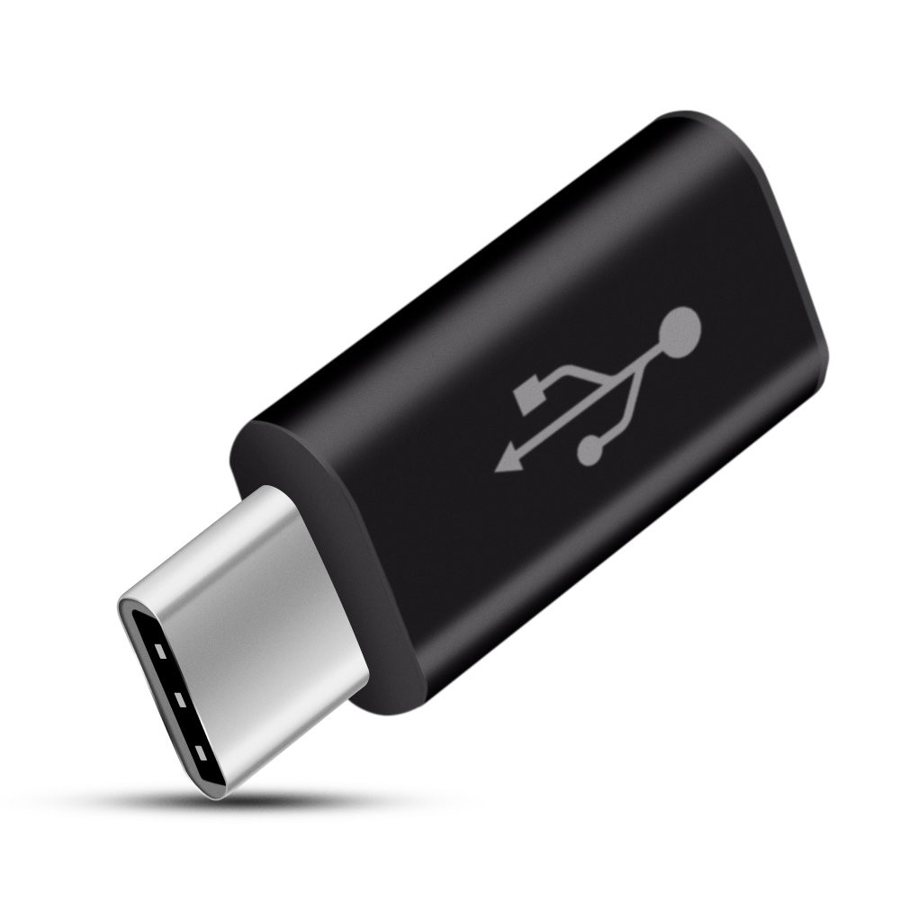 Mini Adapter MicroUSB na USB-C Type-C | Czarny