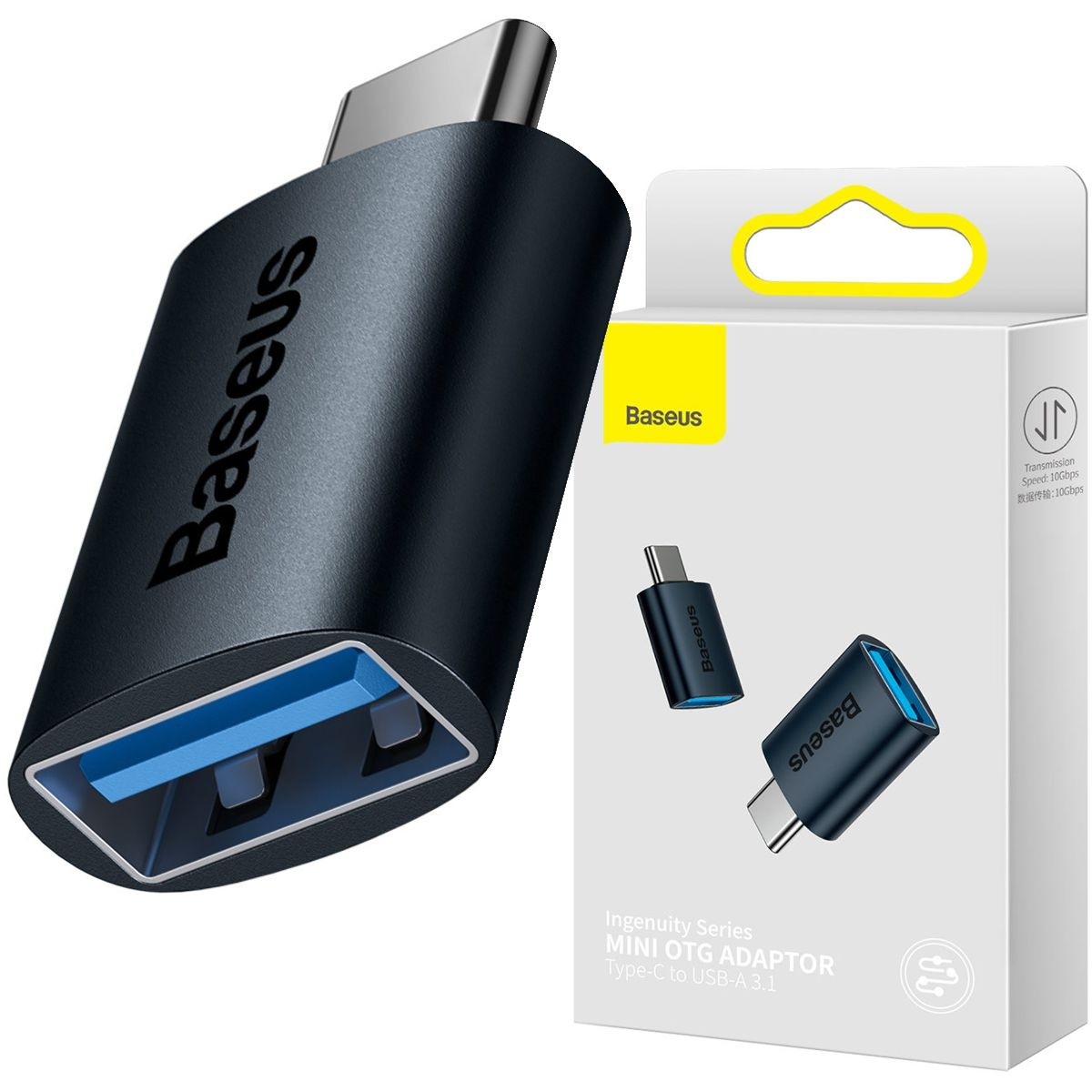 Baseus | Adapter Przejściówka USB na USB-C | Mini OTG
