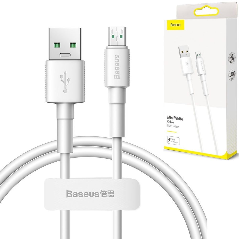 Baseus | Wytrzymały Kabel USB microUSB | 20W 4A | 100cm