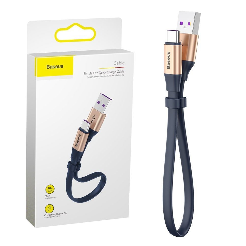 Baseus | Szybki Kabel USB-C Huawei SuperCharge 40W | 23cm | Złoty
