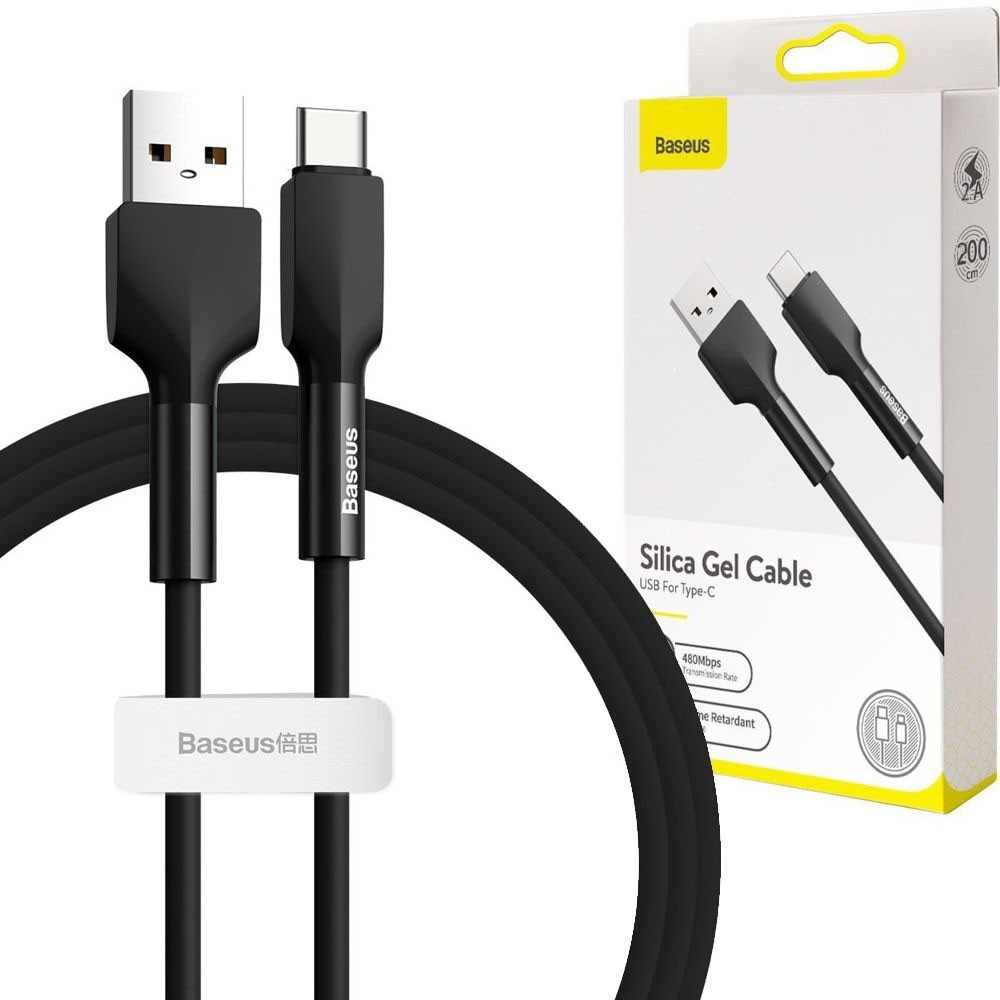 Baseus Silica | Wytrzymały Silikonowy Kabel USB-C | 2A 480Mb/s | 200cm