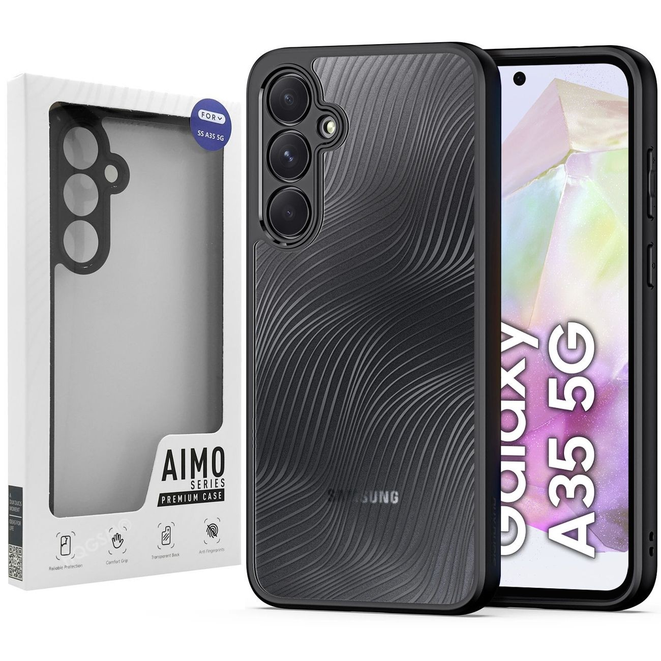 Etui DUX DUCIS Aimo | Clear Black do Samsung Galaxy A35 5G