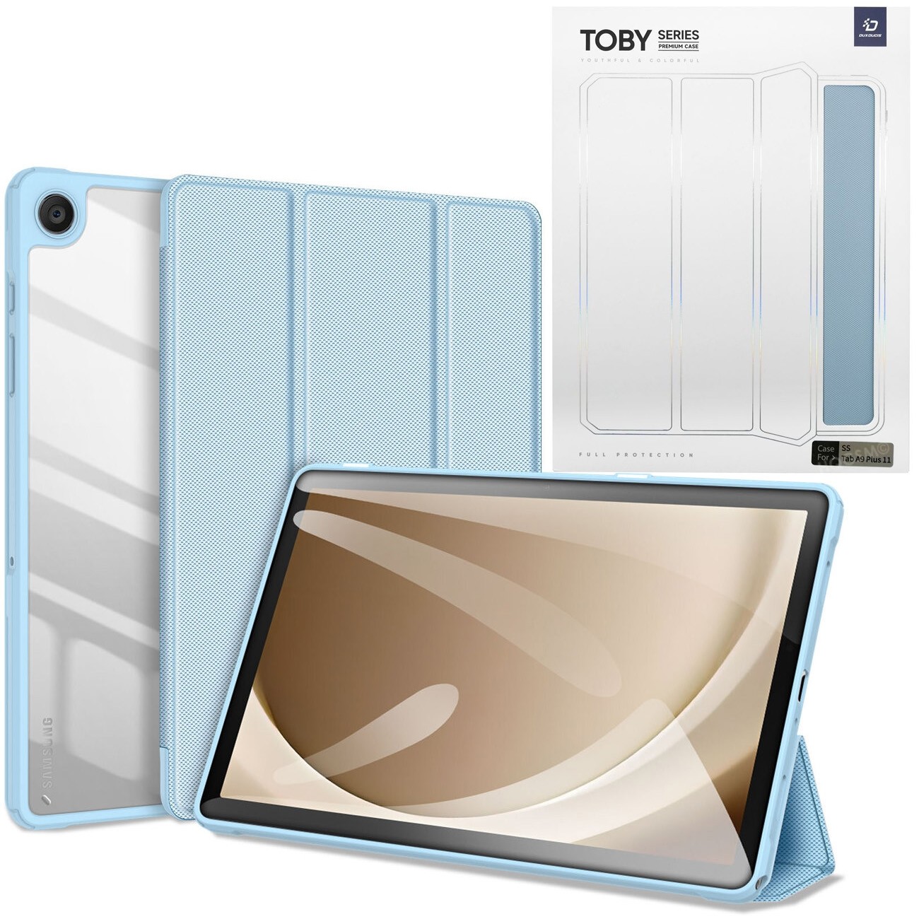 Stojące Etui DUX Ducis Crystal Case | Blue do Samsung Galaxy Tab A9+ Plus X210/X216