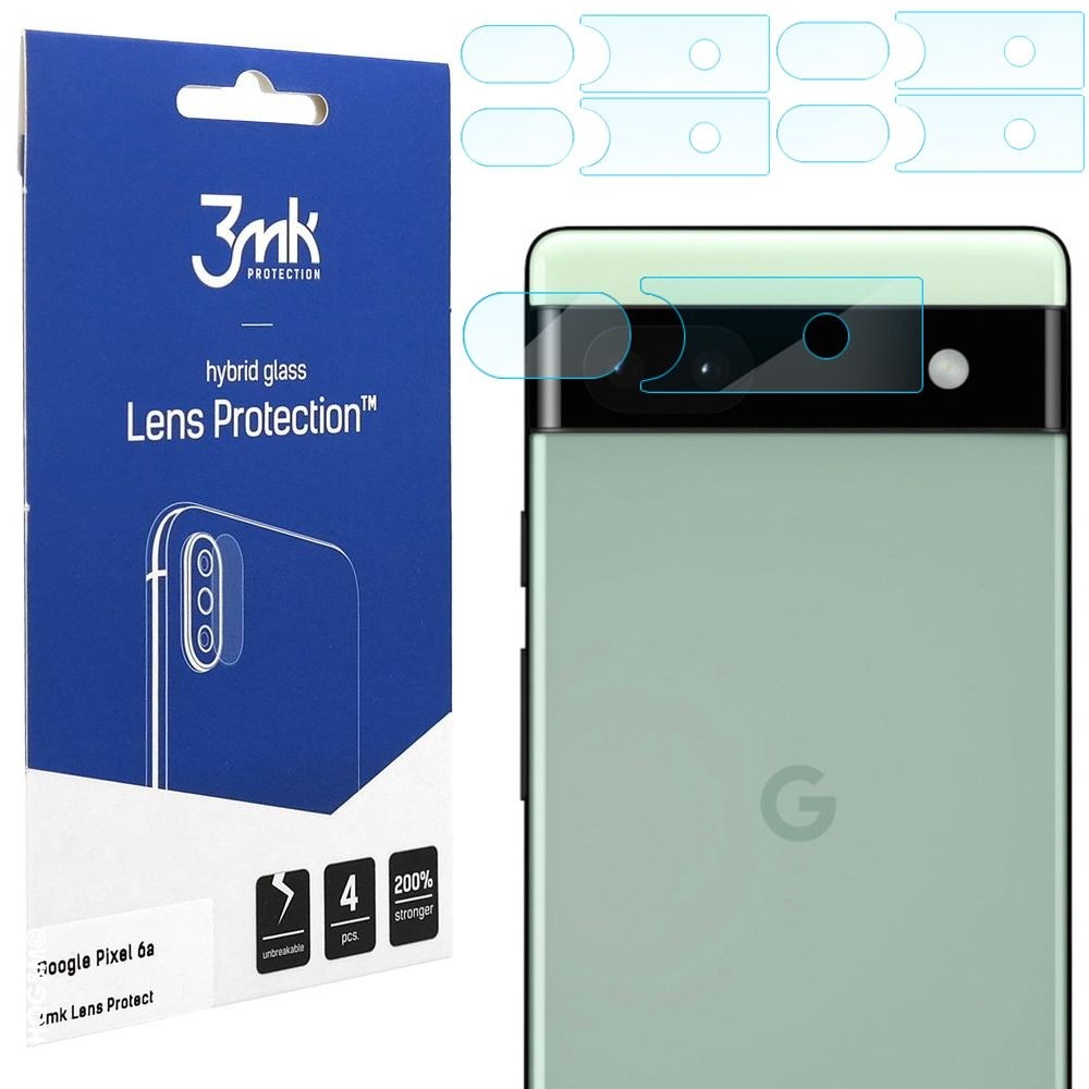 4x 3mk Lens Protection | Szkło Ochronne na Obiektyw Aparat do Google Pixel 6a