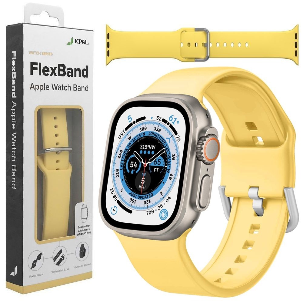 JCPAL FlexBand | Silikonowy Pasek | Yellow do Apple Watch Ultra 1/2