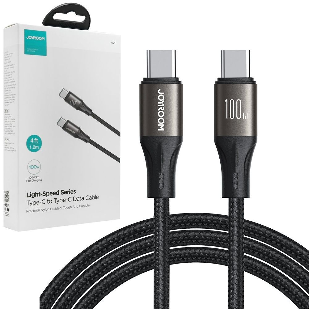 Joyroom | Wzmocniony Kabel USB-C 100W | Czarny | 120cm