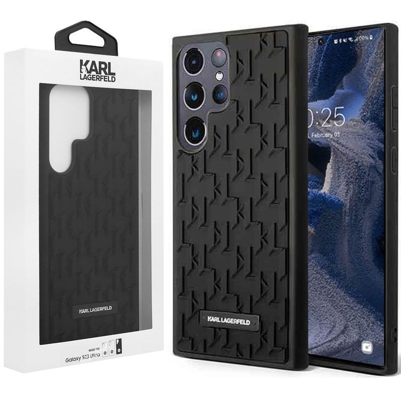 Etui Karl Lagerfeld HardCase | Monogram Black do Samsung Galaxy S23 Ultra