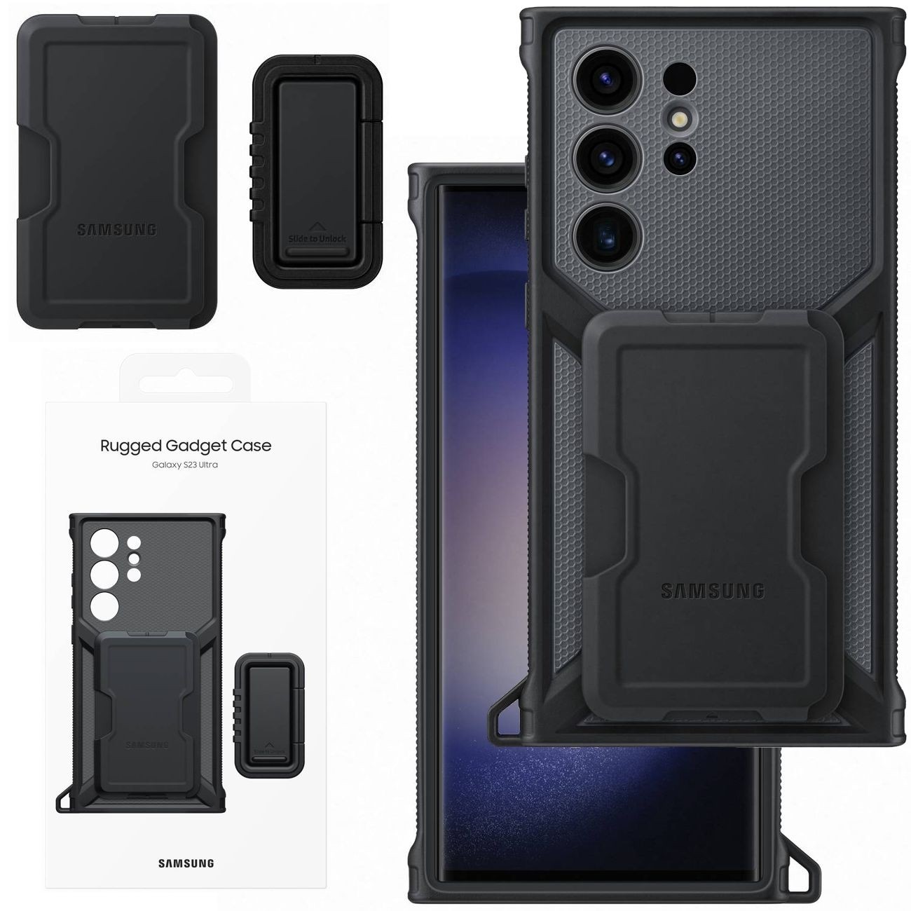 Oryginalne Etui Rugged Gadget Case | Black do Samsung Galaxy S23 Ultra