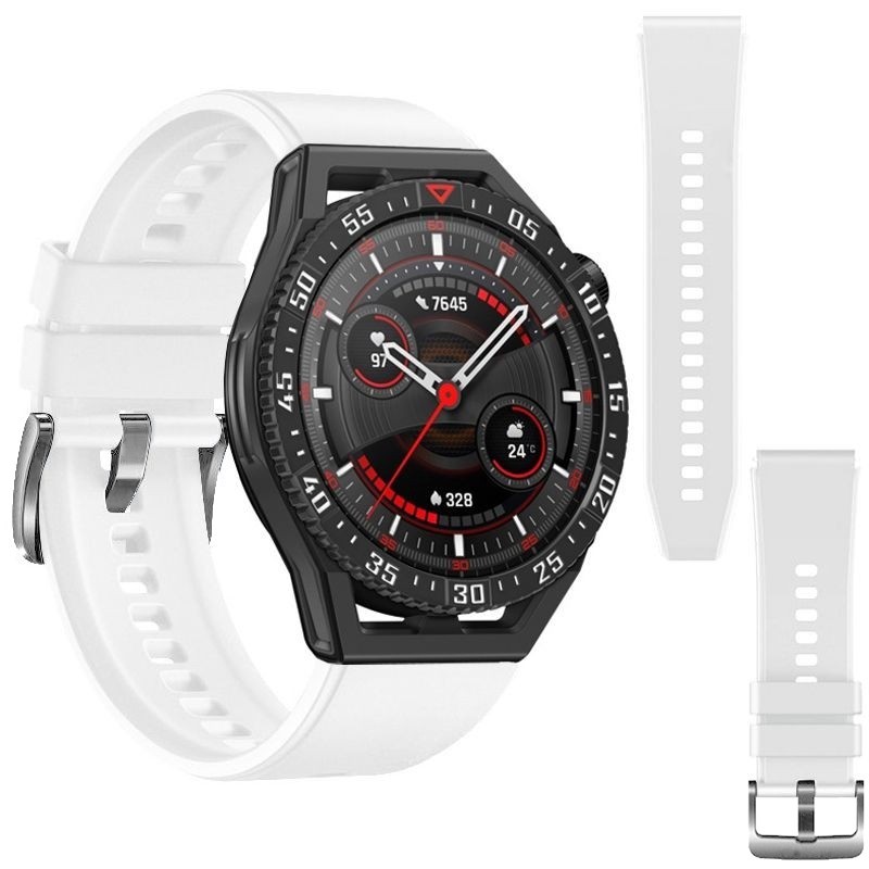 Pasek Silikonowy Easy Fit | Biały do Huawei Watch GT 3 SE 46mm