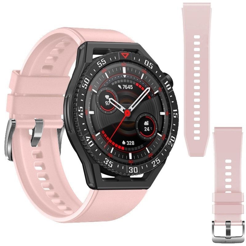 Pasek Silikonowy Easy Fit | Różowy do Huawei Watch GT 3 SE 46mm
