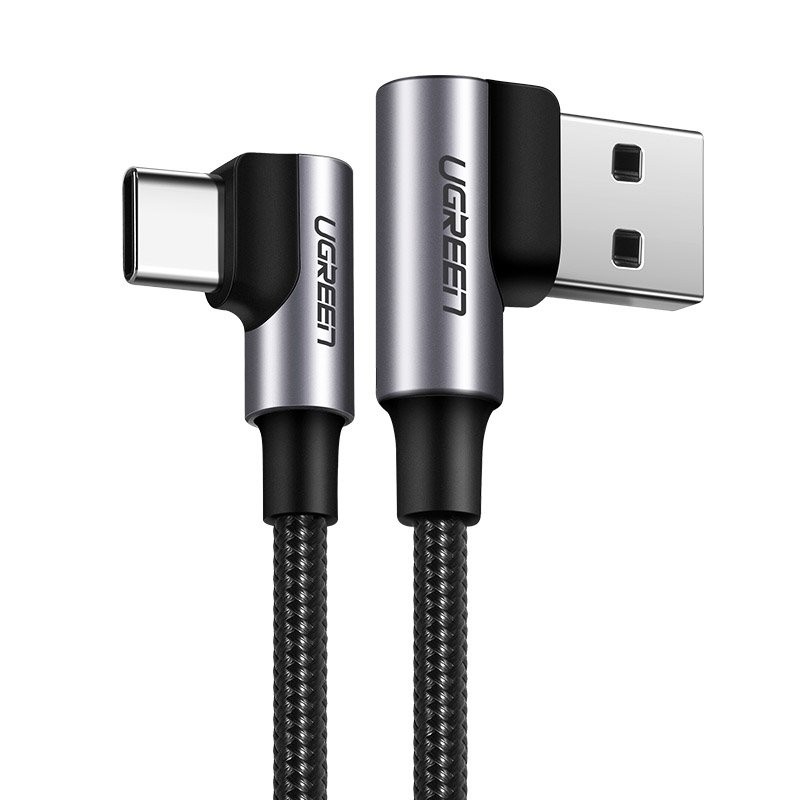 Ugreen | Kabel USB USB-C Kątowy Aluminiowy 3A | 300cm 3m