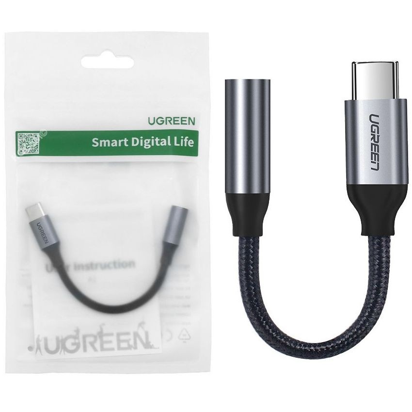 Ugreen | USB-C mini Jack 3.5mm Audio Adapter | Czarny