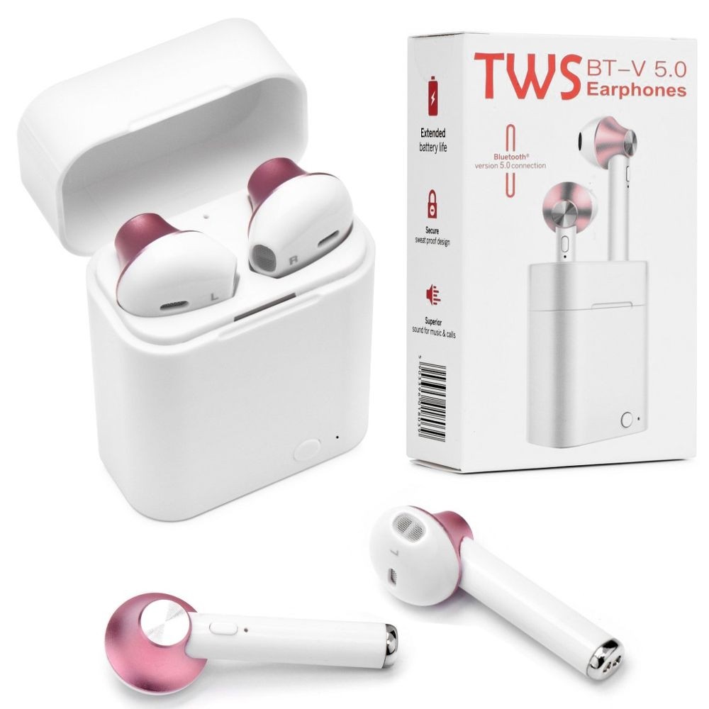 Bezprzewodowe Słuchawki z Etui | Bluetooth 5.0 | White&Rose