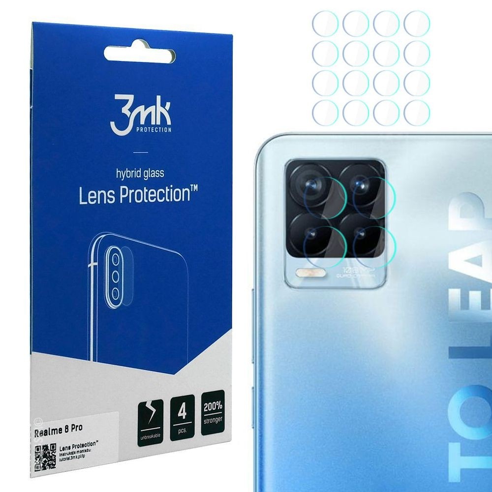 3mk Lens Protection | Szkło Ochronne na Obiektyw Aparat | 4szt do Realme 8 Pro