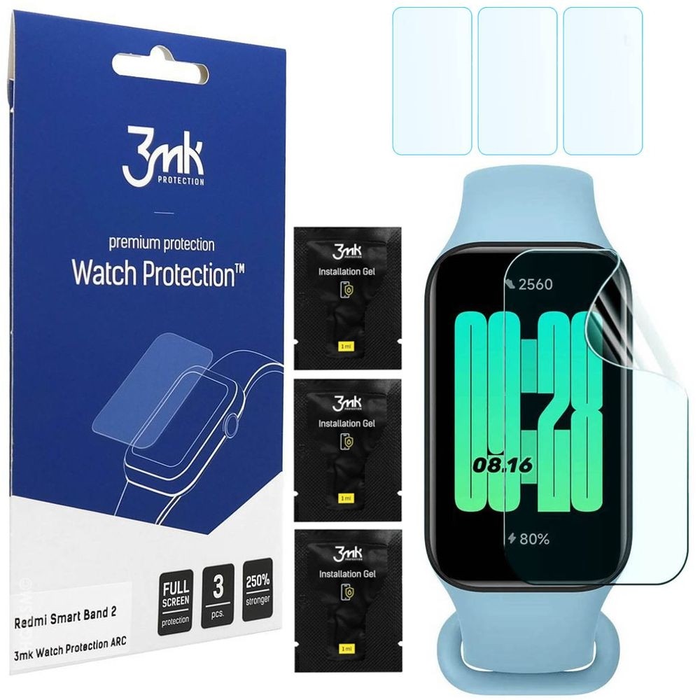 3x Folia Hybrydowa 3mk Watch Protection do Xiaomi Redmi Smart Band 2