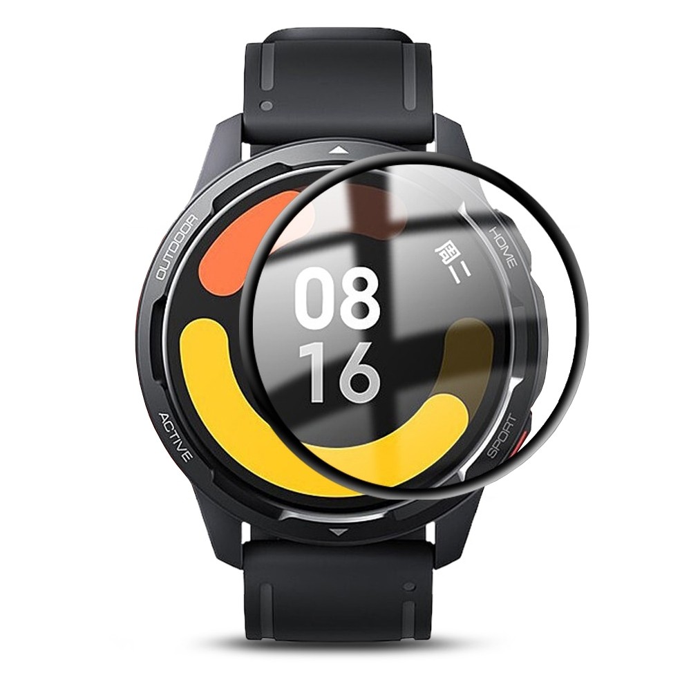 Szkło Hybrydowe | FULL COVER | Czarne do Xiaomi Watch S1 Active