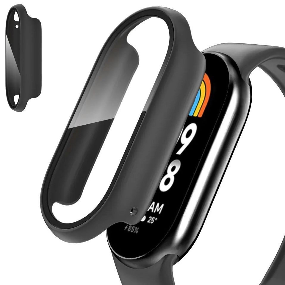 Defense 2w1 Etui + Szkło | Ochrona 360° | Black do Xiaomi Mi Band 9 / 8 / NFC