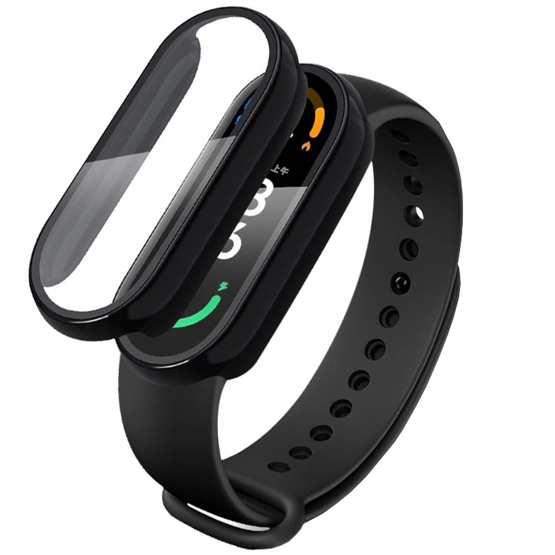 Defense 2w1 Etui + Szkło | Ochrona 360° | Black do Xiaomi Mi Band 9 / NFC