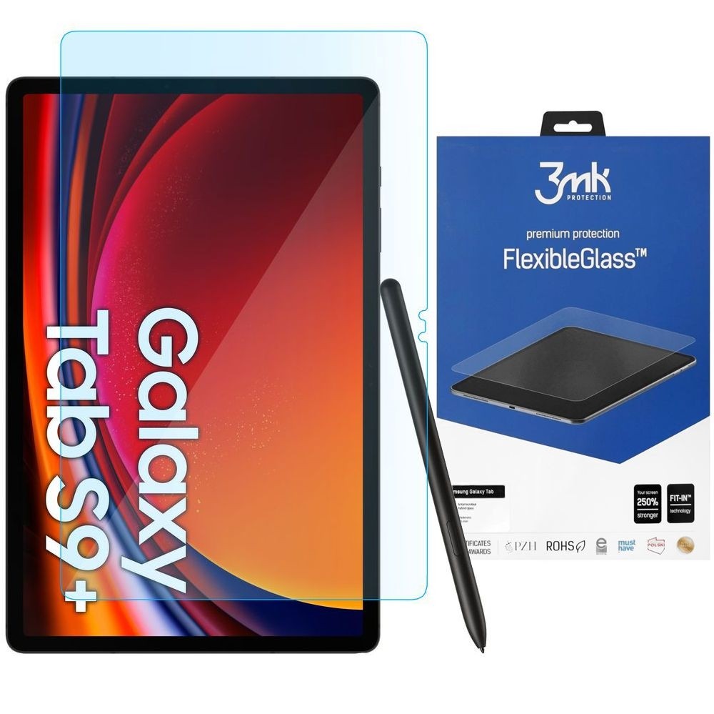 3mk Flexible Glass | Nietłukące Szkło Hybrydowe do Samsung Galaxy Tab S9+ Plus 12.4"