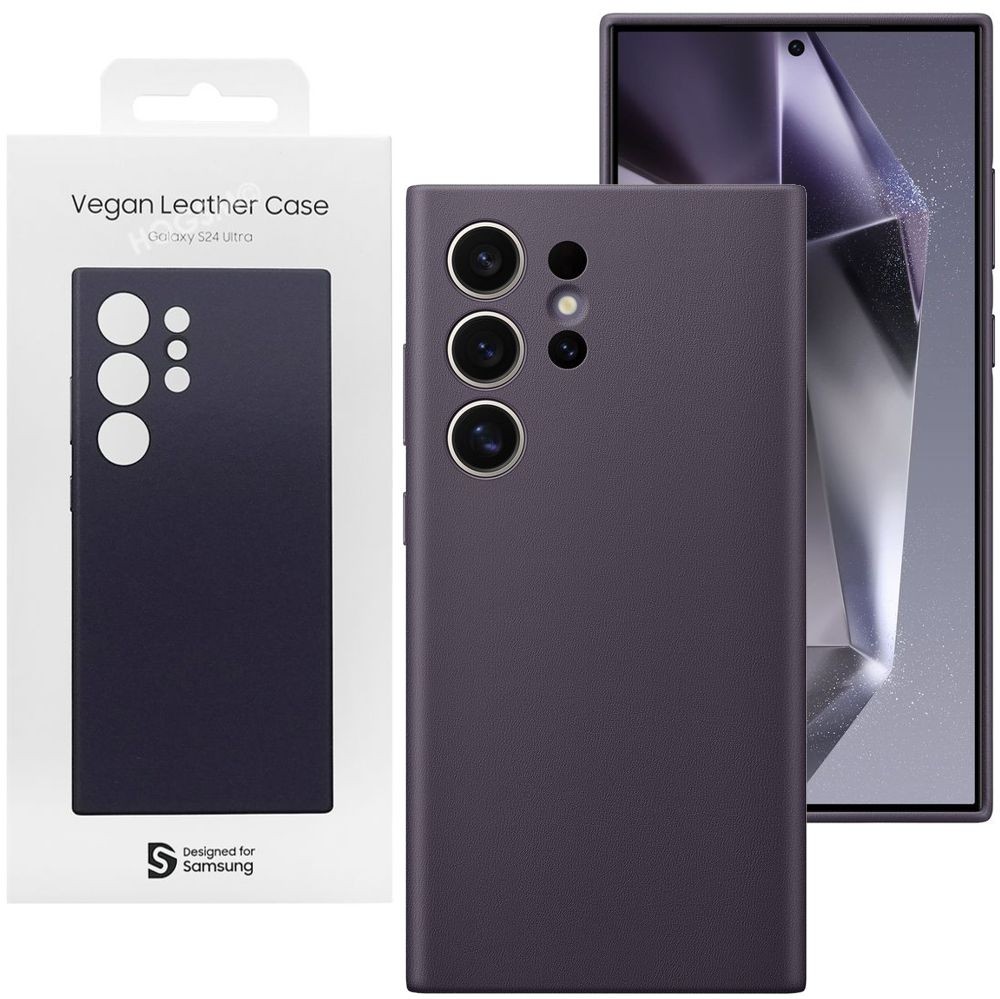 Oryginalne Etui Vegan Leather Case | Fioletowe do Samsung Galaxy S24 Ultra