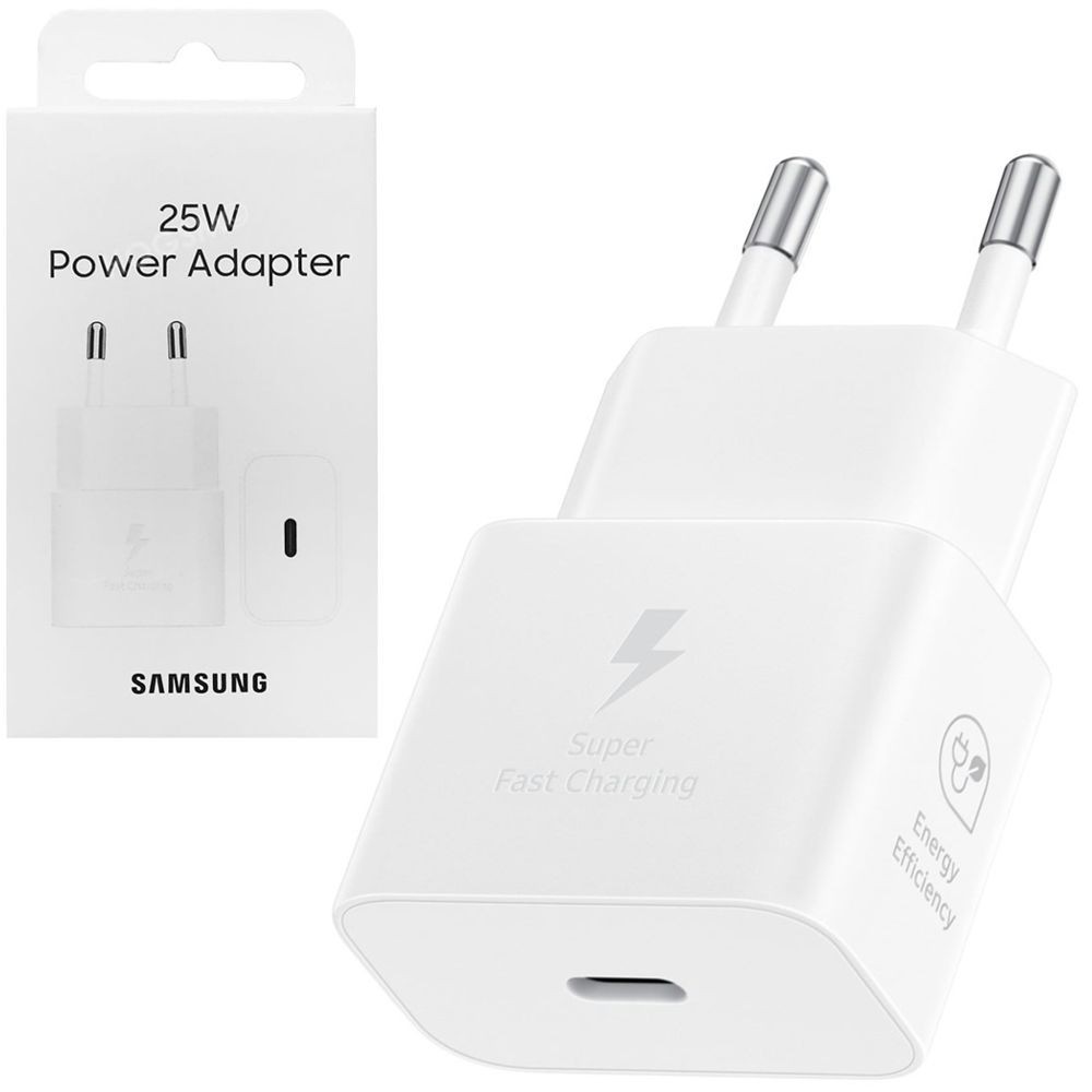 Samsung | Oryginalna Ładowarka GaN Super Fast Charging USB-C | PD 25W | Biała