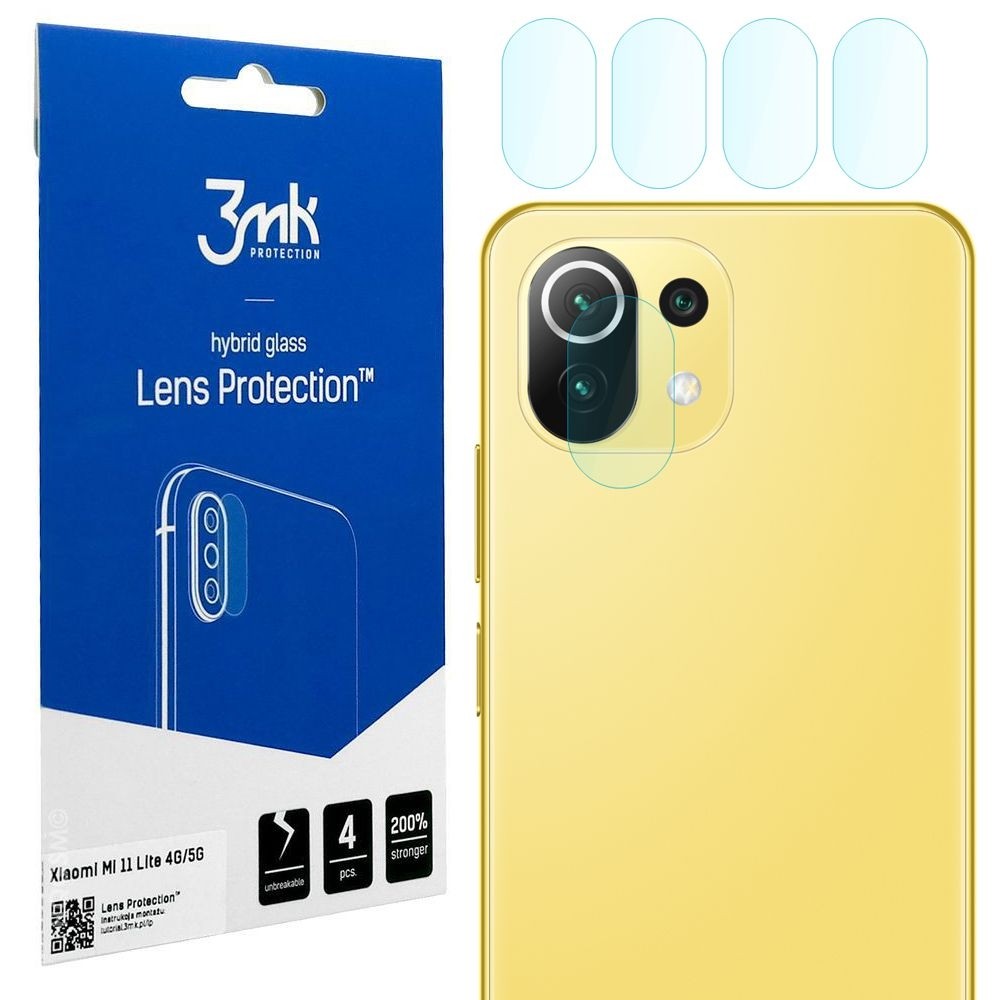 3mk Lens Protection | Szkło Ochronne na Obiektyw Aparat | 4szt do Xiaomi Mi 11 Lite / 5G / NE