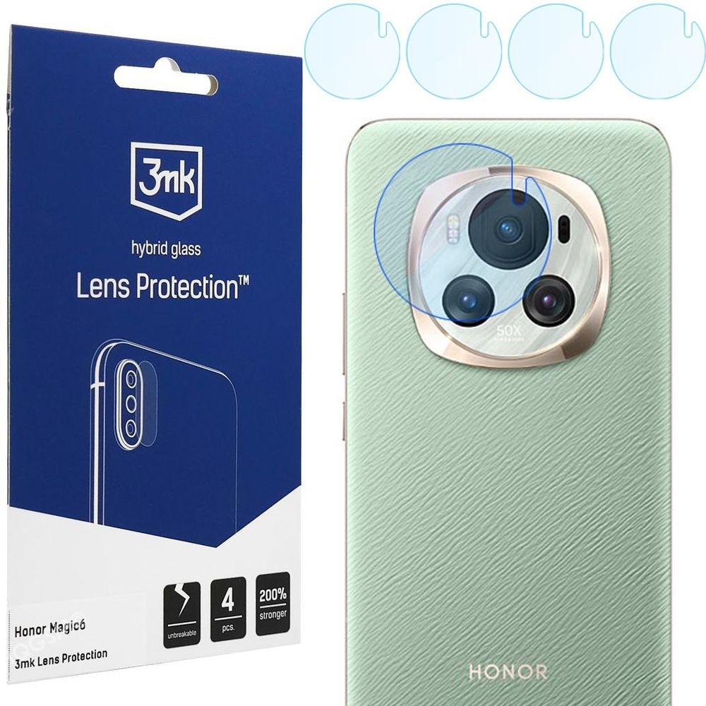 4x 3mk Lens Protection | Szkło Hybrydowe na Obiektyw Aparat do Honor Magic6