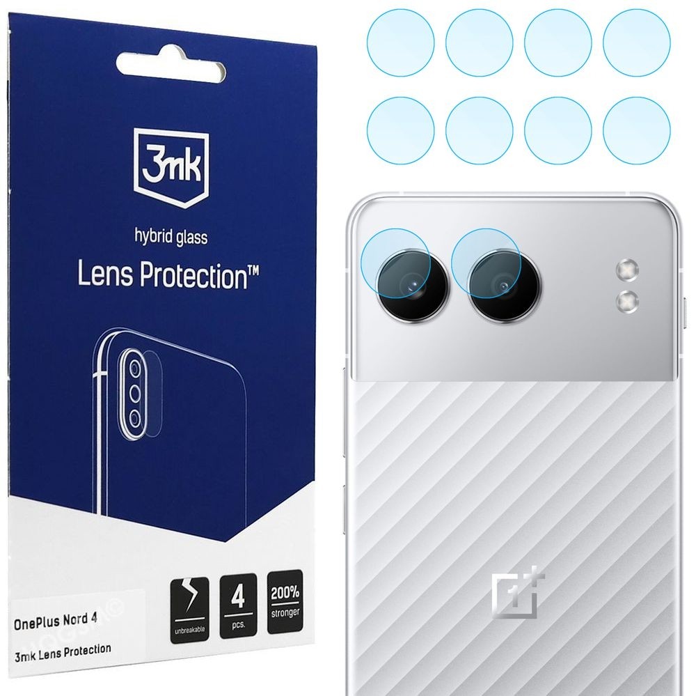 4x 3mk Lens Protection | Szkło Hybrydowe na Obiektyw Aparat do OnePlus Nord 4