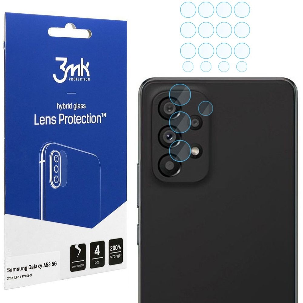 4x 3mk Lens Protection | Szkło Ochronne na Obiektyw Aparat do Samsung Galaxy A53 5G