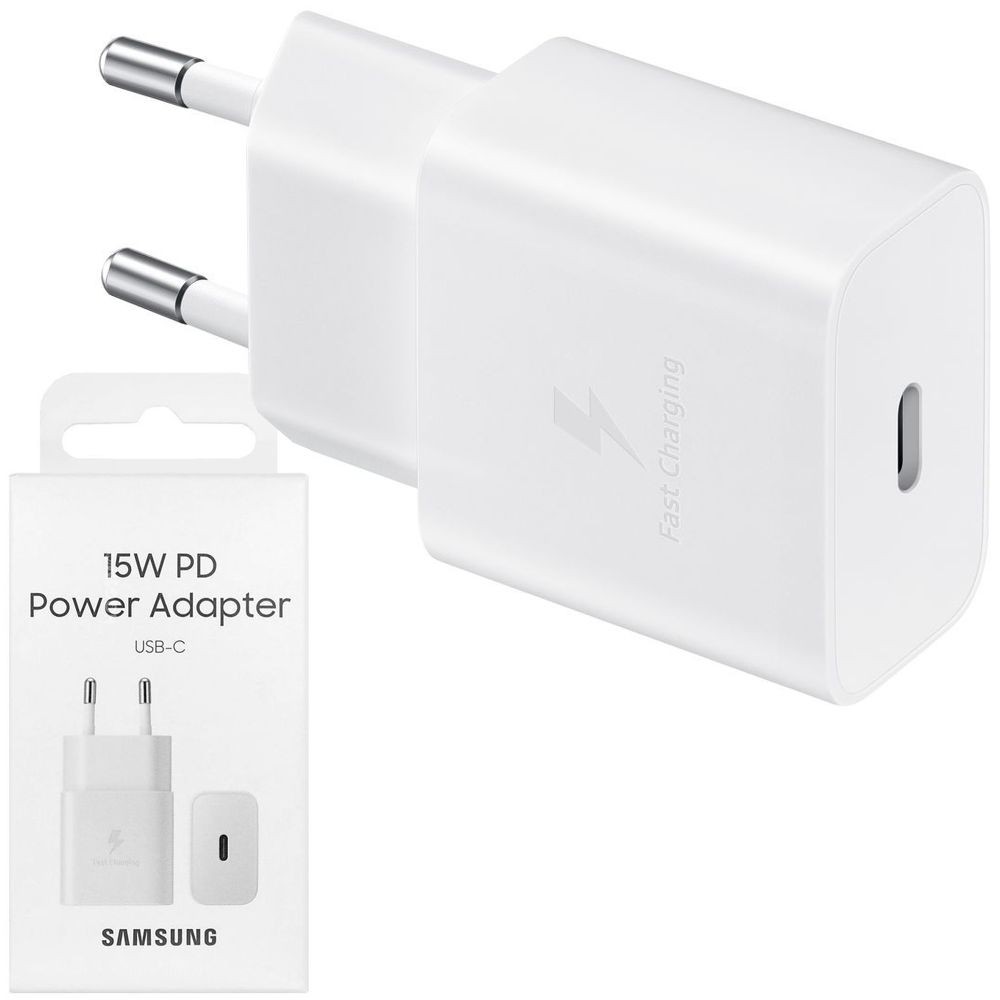 Samsung PD Power Adapter 15W Fast Charging | Oryginalna Ładowarka Sieciowa USB-C | Biała