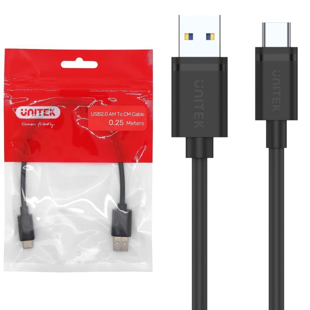 UNITEK | Kabel Fast Charge USB USB-C | 27W | 25cm