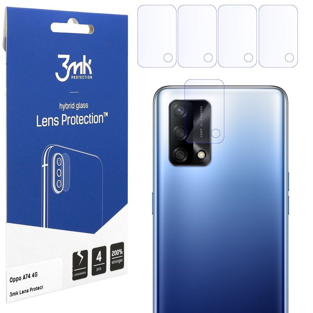 4x 3mk Lens Protection | Szkło Ochronne na Obiektyw Aparat do Oppo A74