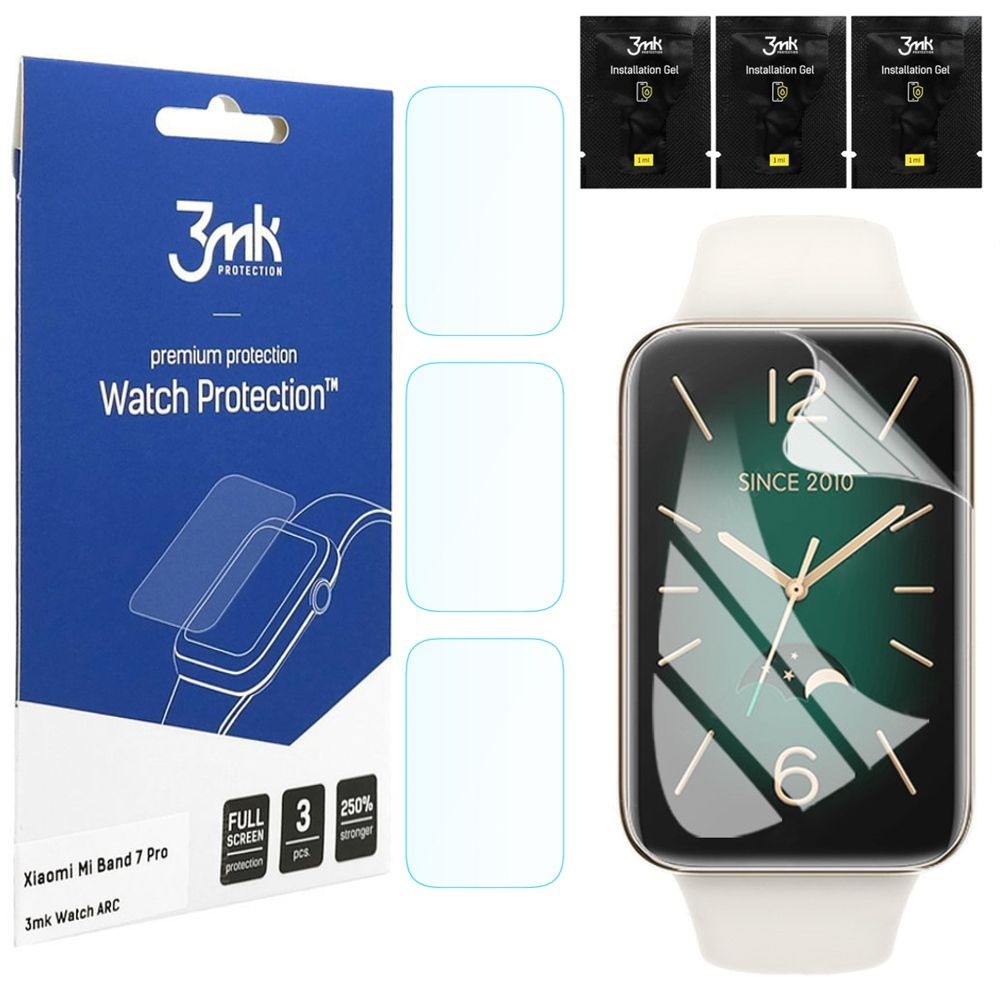 3x Folia Hybrydowa 3mk Watch Protection ARC do Xiaomi Mi Smart Band 7 Pro
