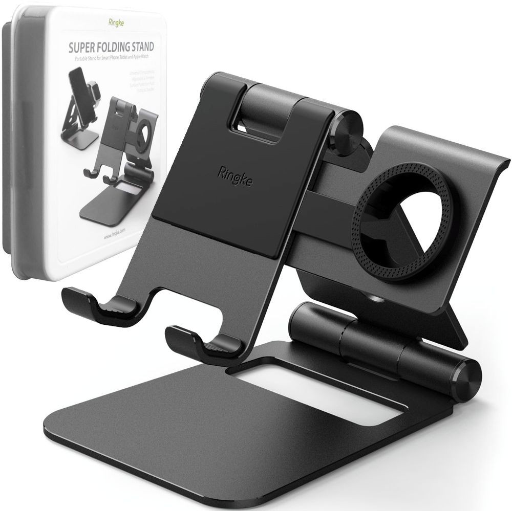 Ringke Super Folding Stand | Składana Podstawka na Apple Watch iPhone iPad | Czarna
