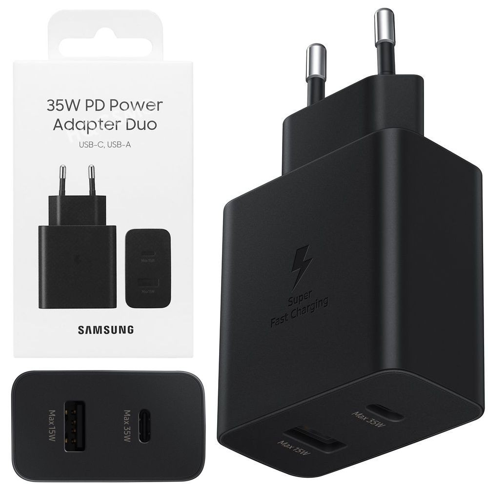 Samsung | Oryginalna Ładowarka Sieciowa Power Adapter Duo 35W PD | Czarna